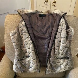Faux fur vest.